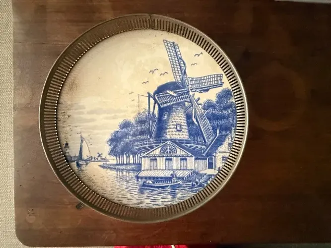 Travessa decorativa de Faiança