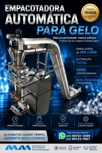 Empacotadora Automatica para Gelo de 1 a 5 quilos