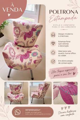 Poltrona estampada