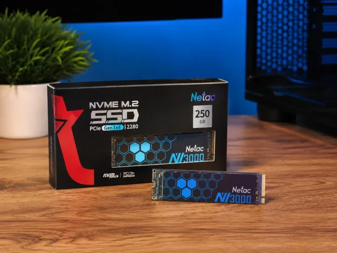 SSD NVMe Netac NV300 250GB M.2 PCIe Gen3x4 - Novo lacrado