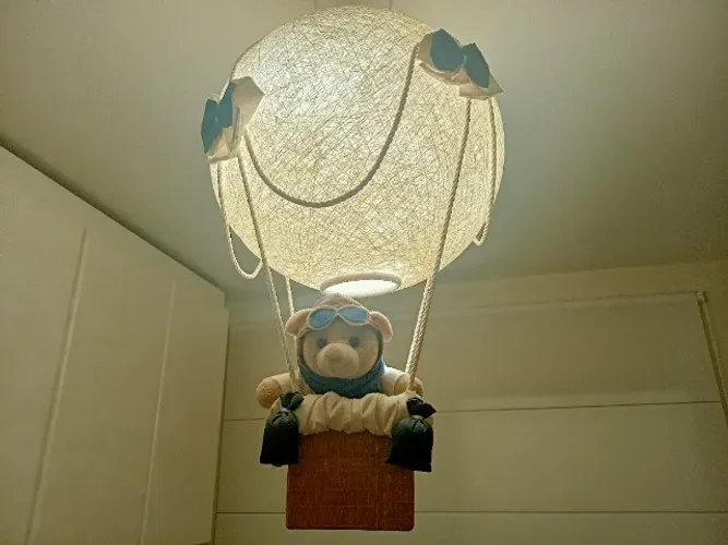 Lustre Balão com Urso Aviador