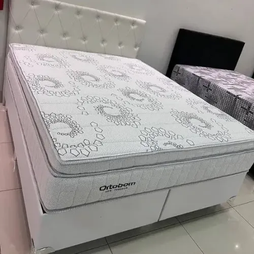 Cama Box Queen New Freedom Ortobom - Molas Ensacadas e Ortopillow