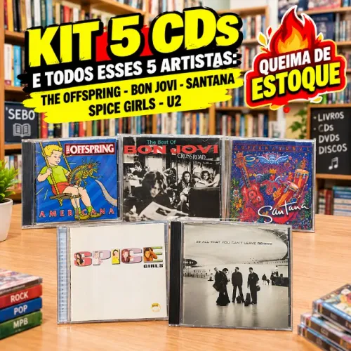 Kit 5 CDS - The Offspring - Americana - Bon Jovi Cross Road: The Best of Bon Jovi - Sant