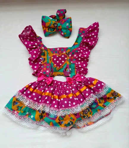 Vestido festa junina bebê