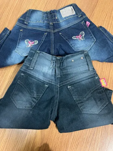 Lote bermudas jeans 3/4 anos 