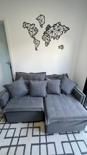 Sofá Cama Retrátil e Reclinável - Vira Cama de Casal