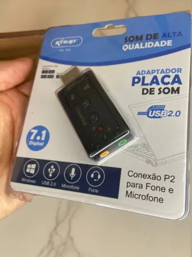 Adaptador placa de som USB 2.0 - HB-T64 KNUP an5