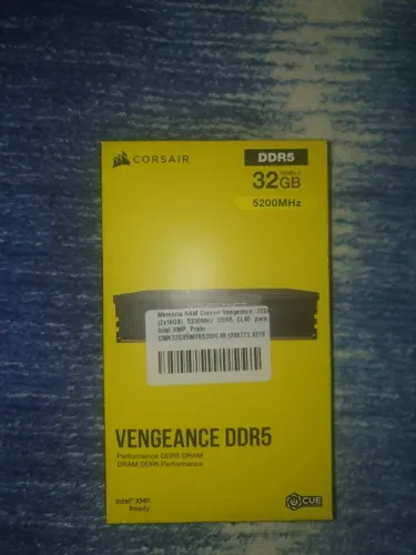 Memória RAM Corsair Vengeance 32GB (2X16GB) DDR5 5200MHz