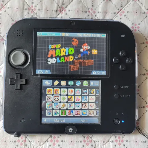 Nintendo 2DS Preto e Azul desbloqueado