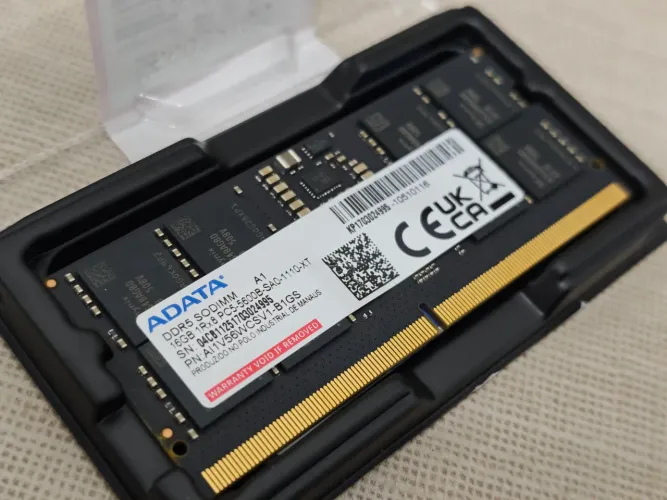 Memória RAM Notebook ADATA 16GB DDR5 5600MHz SODIMM Nova