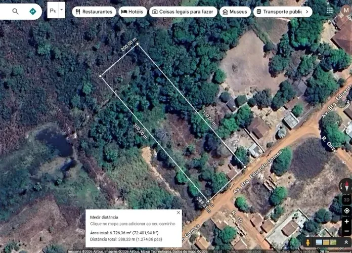 Terreno de 6750 m2 em Peixe Tocantins