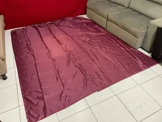 Cortina de Trilho com Bando 2 Partes em Cetim