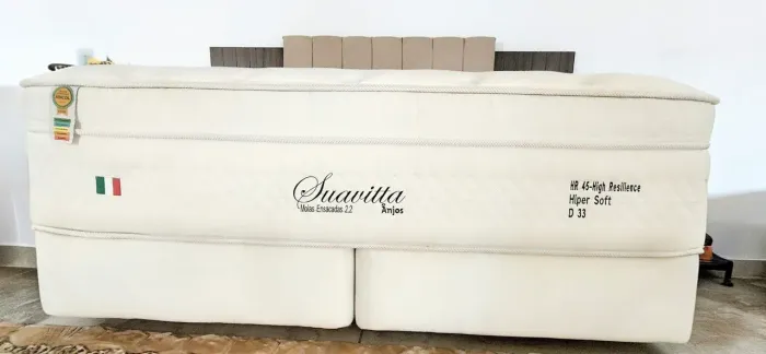 CAMA BOX ANJOS+ COLCHÃO SUAVITTA + CABECEIRA + CRIADOS-MUDOS