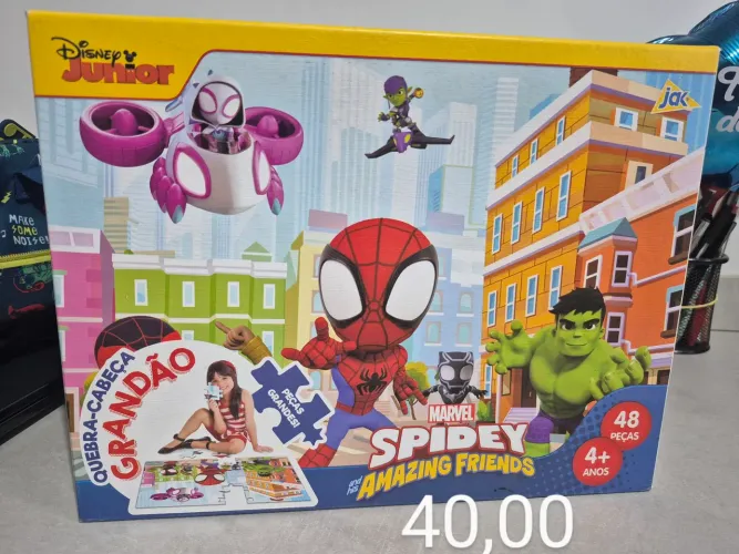 Quebra Cabeça-Spider e seus amigos- 48 pecas