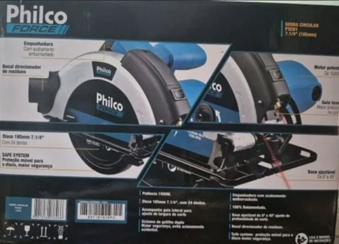 Serra circular philco force 1500w