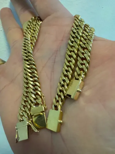 Pulseira Groumet de ouro 14.78g 18k procedência garantia eterna