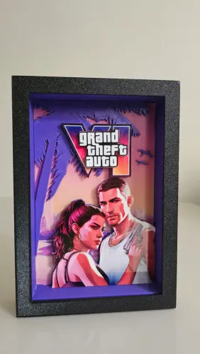 Quadro 3d GTA6 em impressão 3d