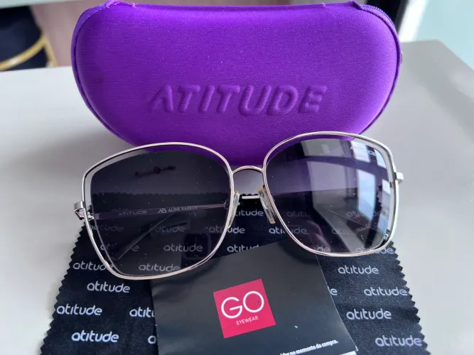 Óculos Atitude Aline Barros AT 3221 04A Dourado Degradê 59mm