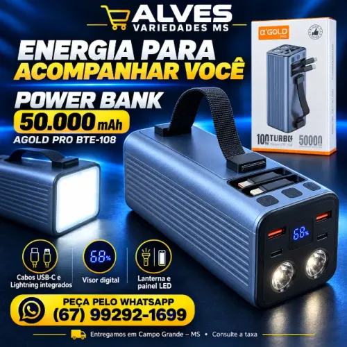 CARREGADOR PARA STARLINK MINI TURBO 100W COM LANTERNA E LUMINÁRIA POWER BANK