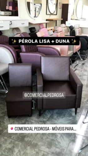 Kit para Manicure Poltrona Perola + Cirandinha Duna para Salão de Beleza Esmalteria Novo