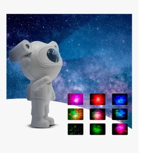 Astronauta Projetor De Galaxia Estrelas Nebulosa Luz Noturna
