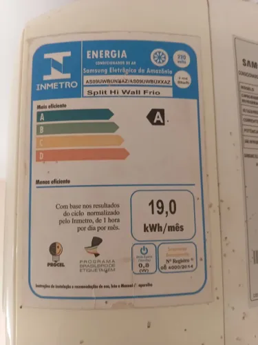 Vendo ar condicionado splity Samsung 9000btus