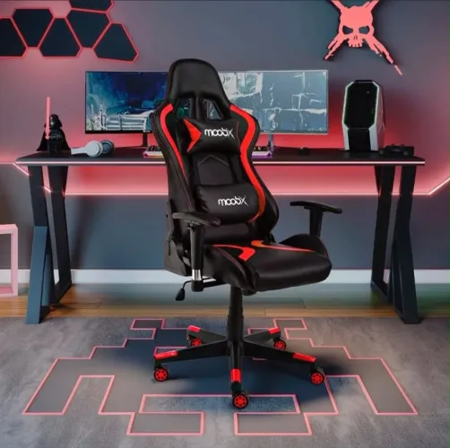 Cadeira Gamer reclinável de couro
