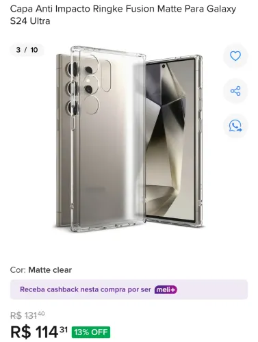 Capa case s24 ultra