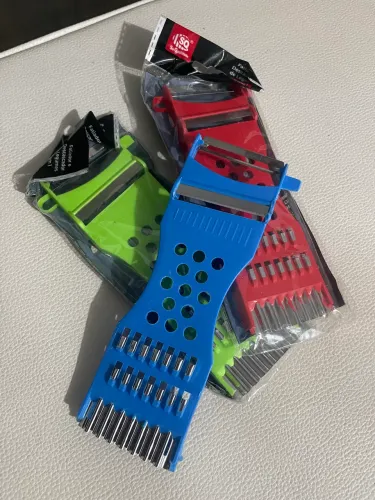 Kit C/30 Descascador Ralador Fatiador Espaguete De Legumes Fruta 5 em 1