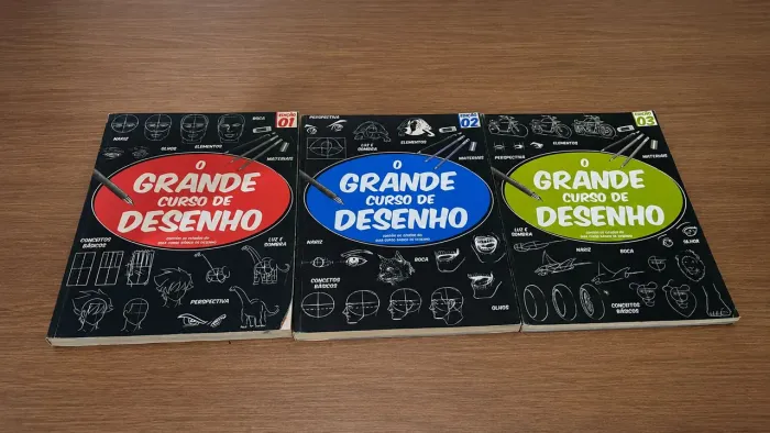 "O grande curso de desenho" Coleção Completa Livros 1,2 e 3