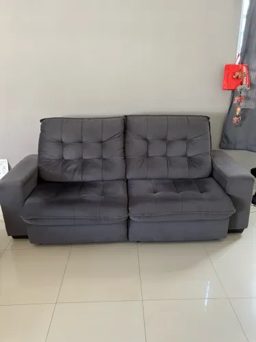 Sofá 2 lugares cinza