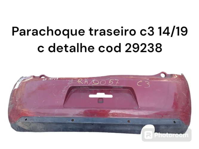 Parachoque traseiro c3 c detalhe 