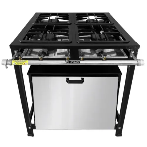 Fogão industrial 4 bocas de ferro fundido forno 60 litros, NOVO, garantia e entrega GRÁTIS