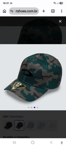 Bone tincan camuflado R$ 190,00