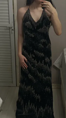 Vestido Longo de Festa Legacy Vintage - 100% Seda Pura e Pedraria