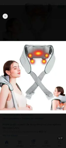 Colete Massagem Aquecimento Shiatsu Pescoço Ombros Cervical