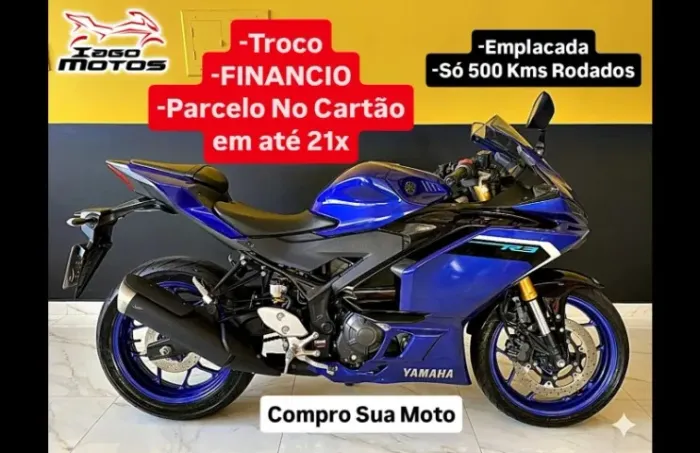 Yamaha R 3 ABS 2026, Só 500 KMs, fan titan bros 160 250 300 cb fazer twister xre ninja z