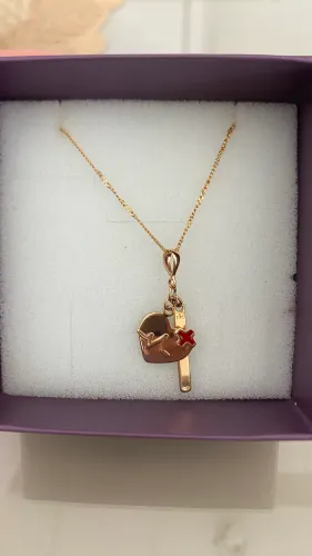 colar rommanel enfermagem dourado