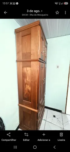 Guada roupa madeira de lei