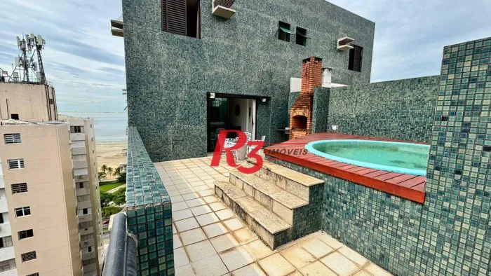 Cobertura com 3 dormitórios à venda, 172 m² por R$ 1.890.000,00 - Pompéia - Santos/SP