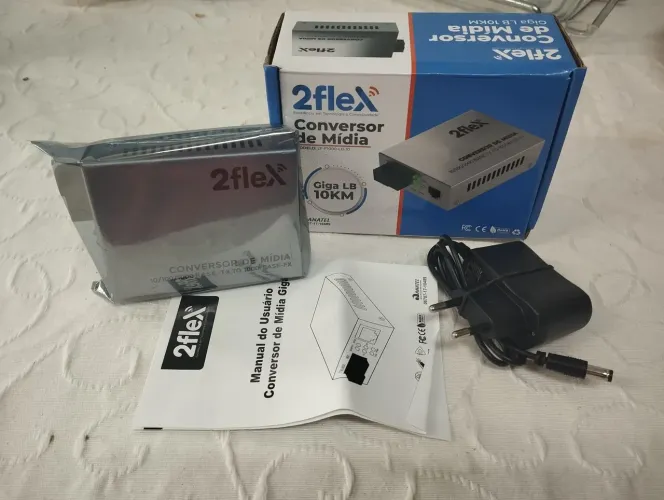 Conversor de Mídia Gigabit 2Flex LB 10KM (Novo/Lacrado)