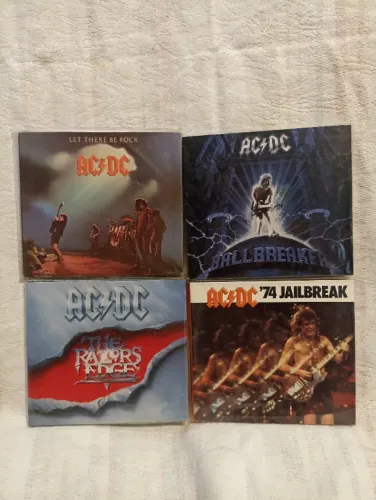 4 CDs do AC/DC novos! 74 Jailbreak Razor's Edge Let There Be Rock Ballbreaker 