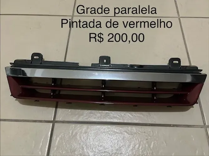 Grade dianteira com friso cromado para Omega / Suprema