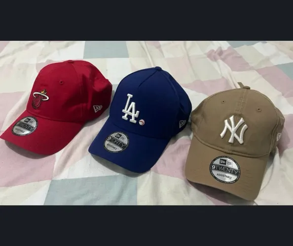 Kit 3 bonés (Miame Heat,Los angeles Dodgers e New era)