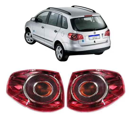 Par Lanterna Volkswagen Spacefox 06 2007 2008 2009 2010 Nova Ambos Lados Vermelho