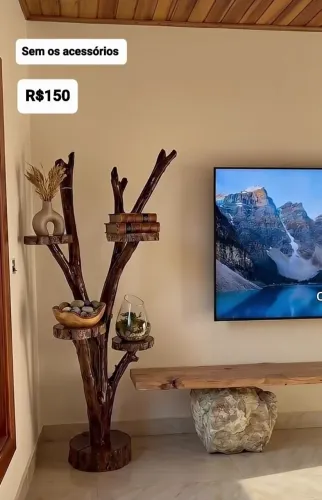 SUPORTE RUSTICO DECORSTIVO PARA ENFEITE DE AMBIENTES 