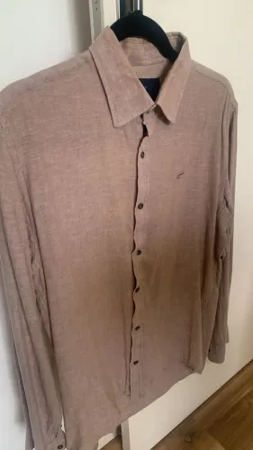 Camisa linho Marrom - Tamanho P 
