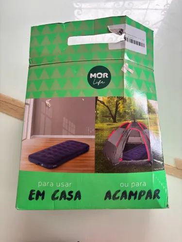Colchão Inflável Mor Life Solteiro com Fole - R$ 80