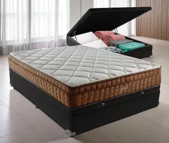 Colchão casal star one + base baú casal