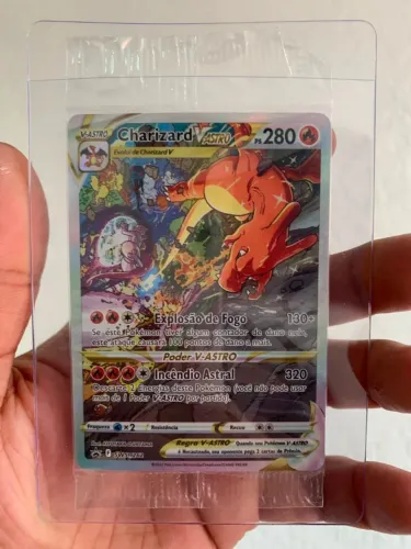 Carta Promocional Pokemon Charizard-V-ASTRO - Espada e Escudo - Lacrada - M